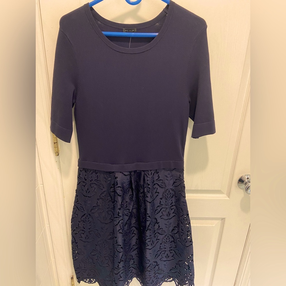 Ann Taylor, mixed media dress. Size M